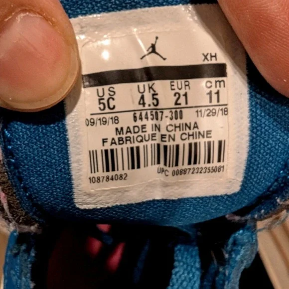 RARE Nike Air Jordan 1 Mid TD Green Abyss Frosted Spruce Size 5C 644507-300 - Picture 2 of 9